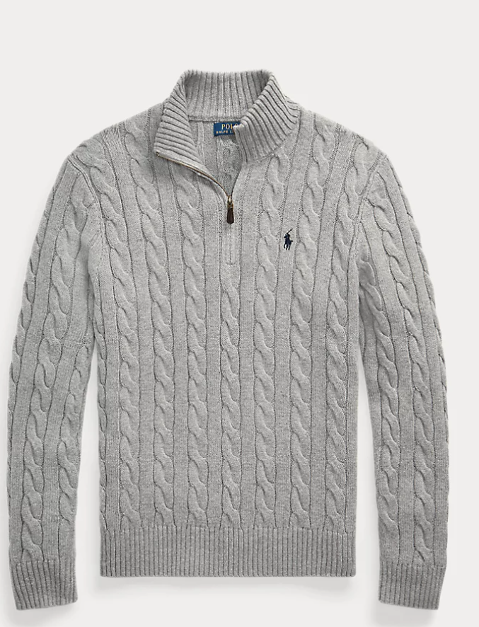Polo Grey Quarter Zip
